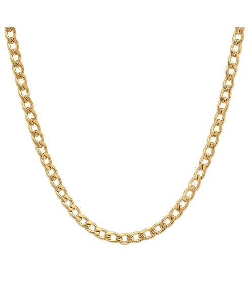 Men's 18k gold Plated Stainless Steel 24" Figaro Style Chain Necklaces