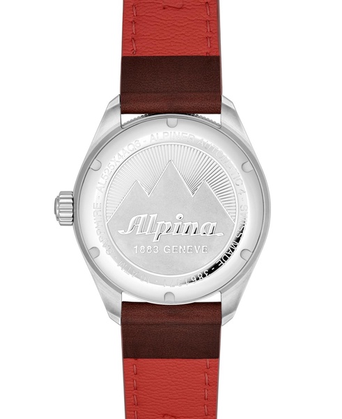 Men's Swiss Automatic Alpiner 4 Brown Leather Strap Watch 40mm