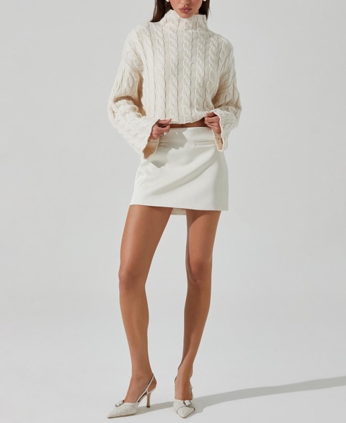 Women's Sloan Mock-Neck Cable-Knit Sweater