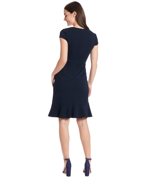 Petite V-Neck Jersey Fit & Flare Dress
