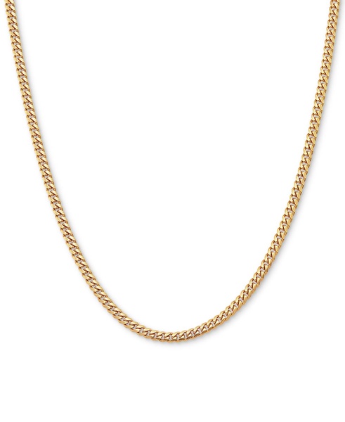 Curb Link 20" Chain Necklace in Sterling Silver or 18k Gold-plated Over Sterling Silver