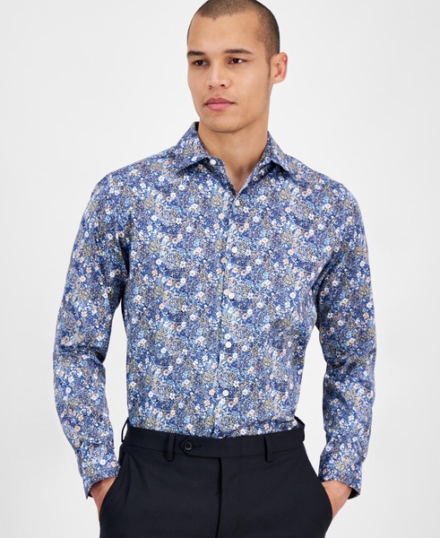 Men's Slim Fit Long Sleeve Button-Front Alhambra Floral Print Shirt, Exclusively at Macy's