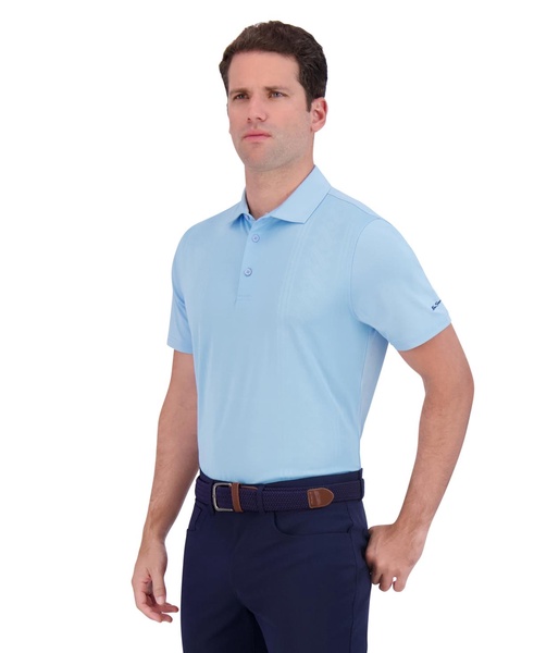Men's Golf Tonal Diamond Jacquard Sports Fit Polo Shirt