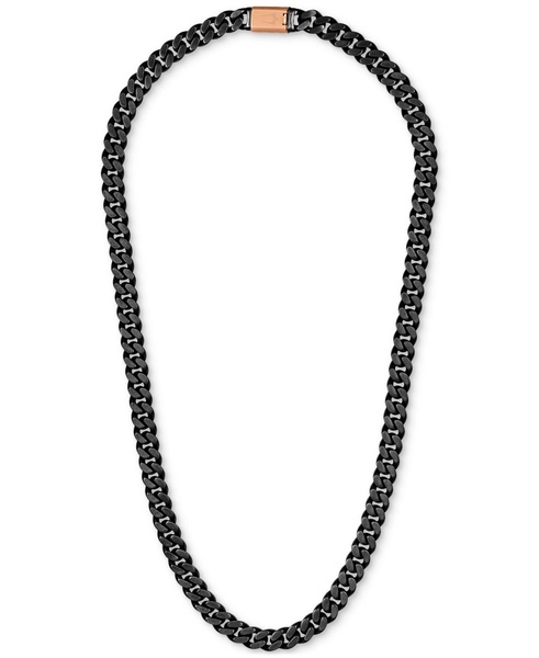 Gray & Rose Gold-Tone IP Stainless Steel Link 24" Necklace