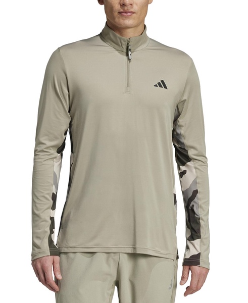 Men's Quarter-Zip Camo Panel Sweatshirt