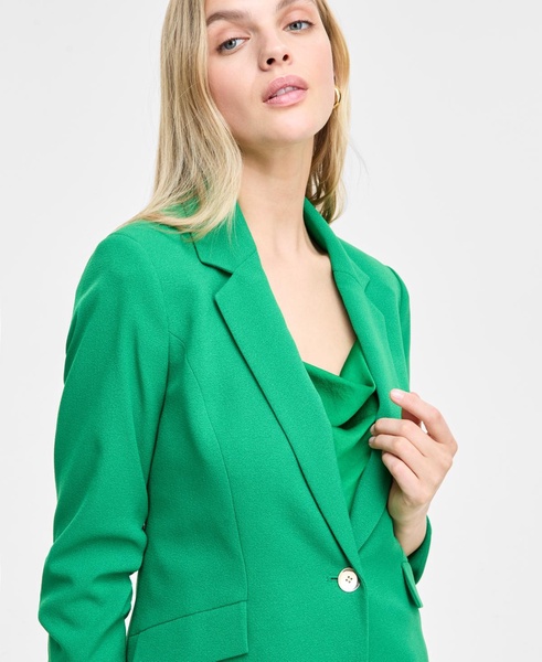 Women's Ruched-Sleeve One-Button Blazer, Exclusively at Macy's