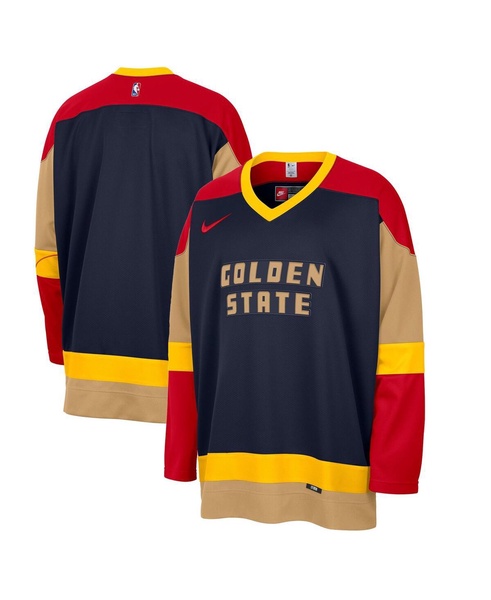 Men's Navy Golden State Warriors 2024/25 City Edition Courtside Heavyweight Hockey Jersey
