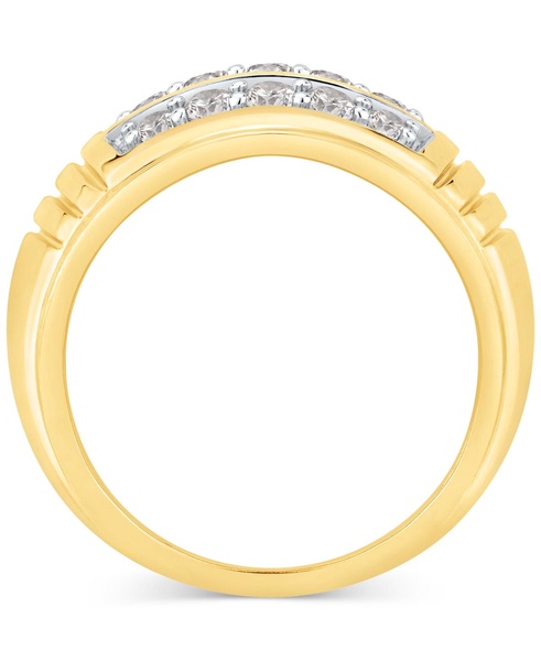 Men's Diamond Three Row Dome Ring (1 ct. t.w.) in 10k Gold