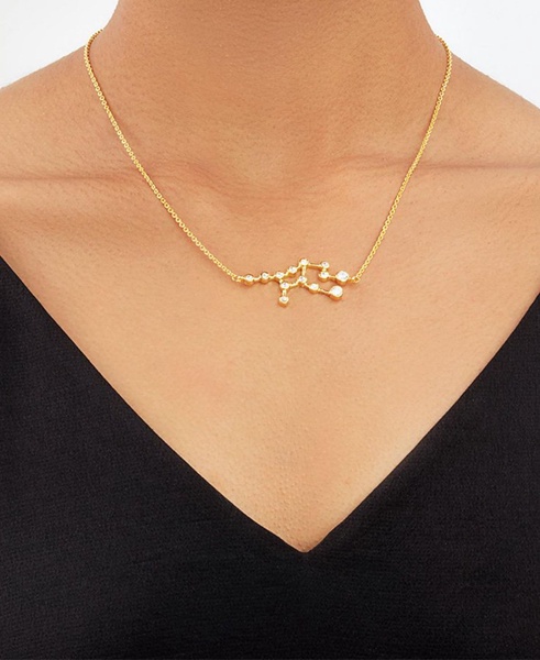 Women's When Stars Align Constellation Necklace in 14k Gold Plate