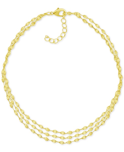 Three-Row Mirror Chain Anklet