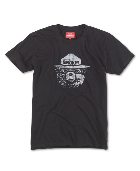 Men's and Women's Black Smokey the Bear Logo T-Shirt