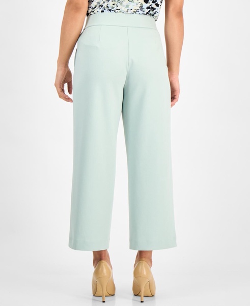 Petite Wide-Leg Tie-Front Pull-On Pants