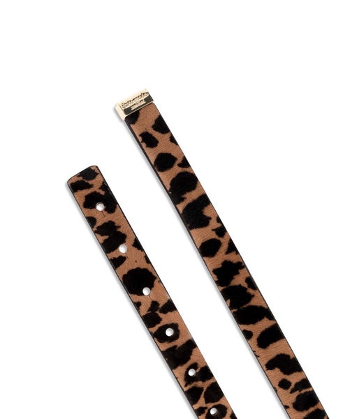 Women's Spotted Haircalf Bow Belt 