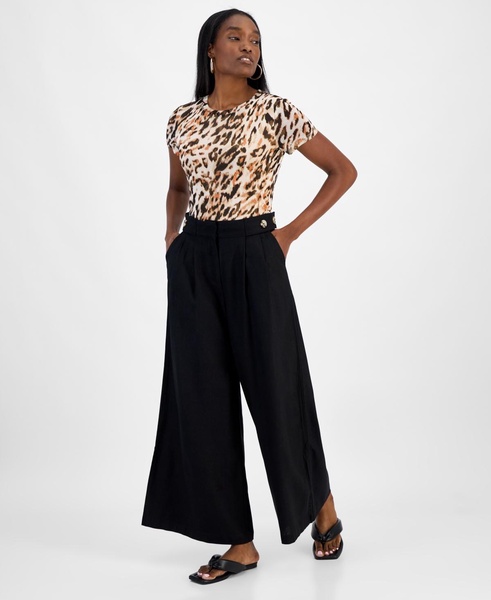 Women's Animal Print Mesh Top, Exclusively at Macy's 