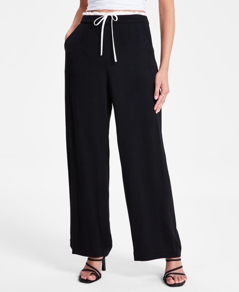 Women's High-Rise Double-Waistband Pants, Exclusively at Macy's 