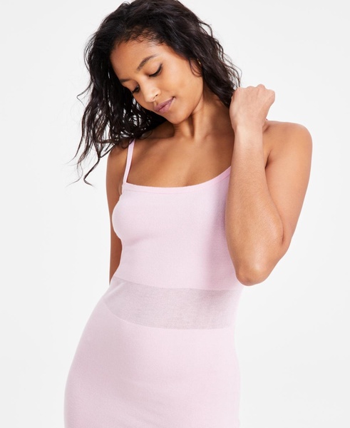 Women's Sleeveless Side-Slit Midi Sweater Dress, Exclusively at Macy's 