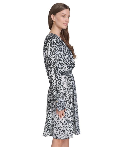 Women's Animal-Print Fit & Flare Dress