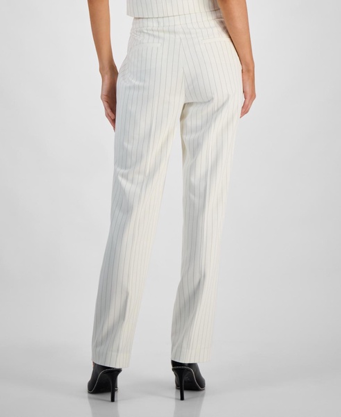 Women's Pinstriped Straight-Leg Pants, Exclusively at Macy's
