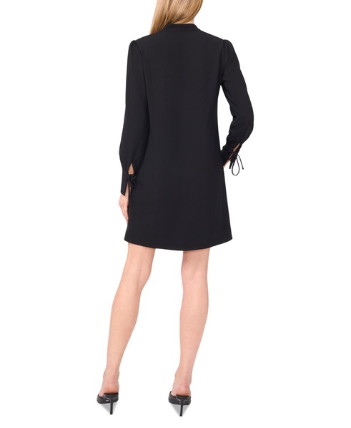 Women's Tie-Front Long-Sleeve Mini Dress