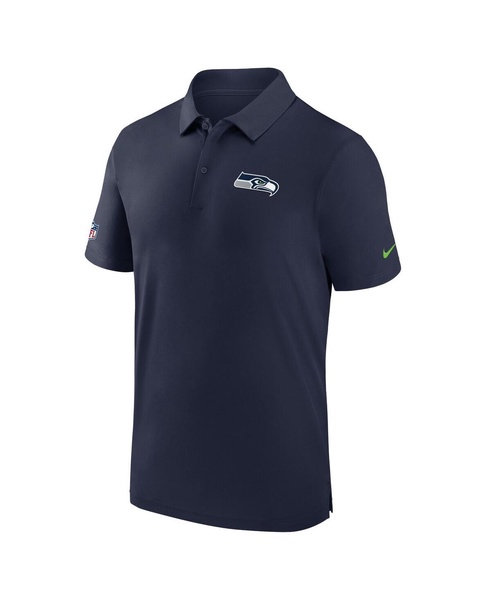 Men's College Navy Seattle Seahawks Sideline Coaches Performance Polo Shirt
