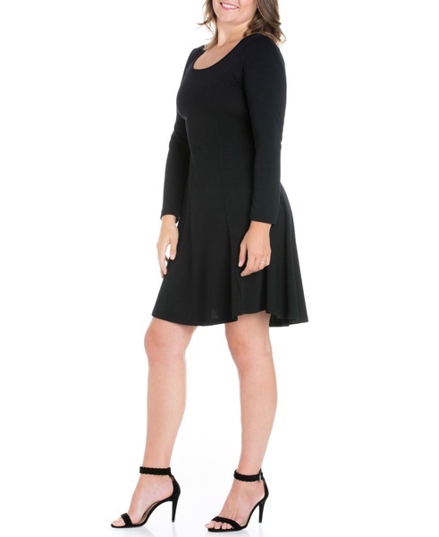 Women's Plus Size Fit and Flare Skater Dress