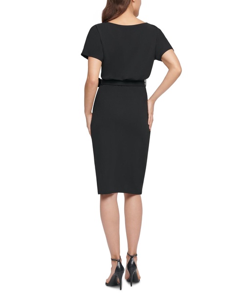 Blouson Wrap Dress