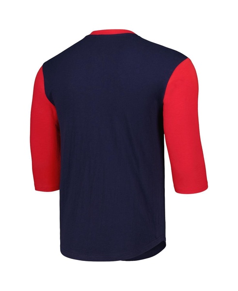 Men's Navy Chicago White Sox Cooperstown Collection Legendary Slub Henley 3/4-Sleeve T-shirt
