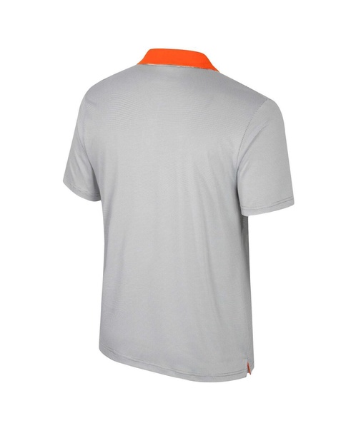 Men's Gray Oregon State Beavers Tuck Striped Polo Shirt