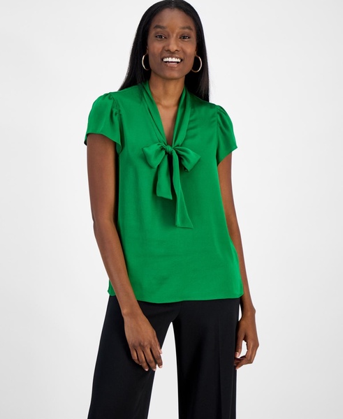 Women's Tie-Front Flutter-Sleeve Blouse, Exclusively at Macy's 
