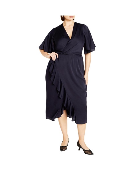Plus Size Soft Ruffle Dress