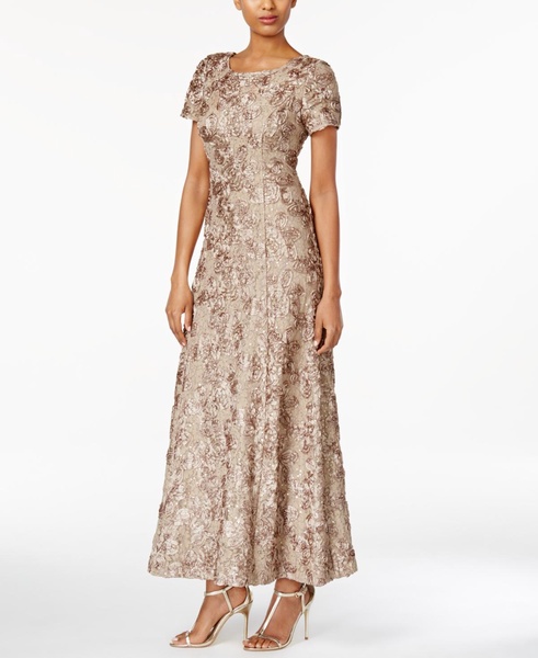 Rosette A-Line Gown