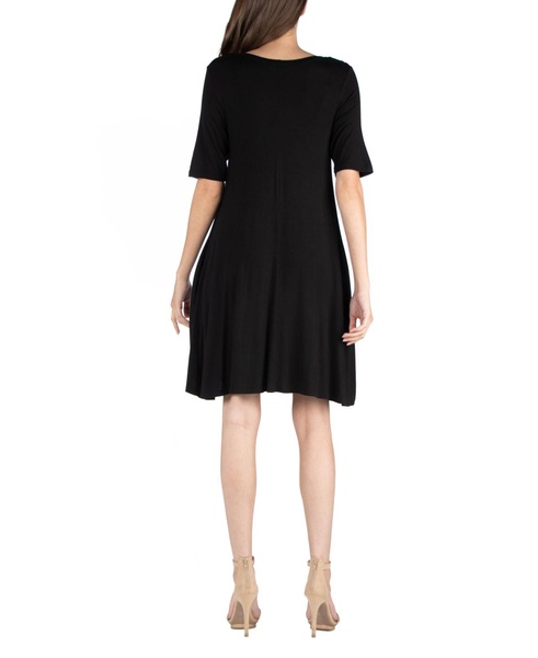 Soft Flare T-Shirt Dress with Pocket Detail