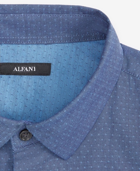 Men's Modern Classic-Fit Stretch Dot Dobby Button-Down Shirt, Created for Macy's 