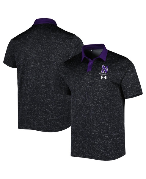 Men's Black Northwestern Wildcats Static Performance Polo Shirt