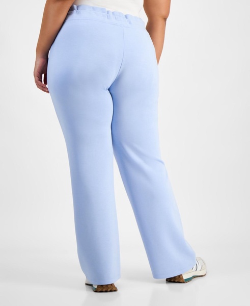 Trendy Plus Size Scuba Wide-Leg Pants, Created for Macy's