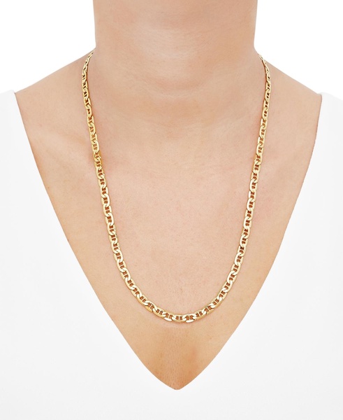 Polished Mariner Link 22" Chain Necklace (5.5mm) in 10k Gold