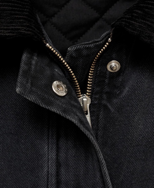 Women's Corduroy Collar Pockets Jacket