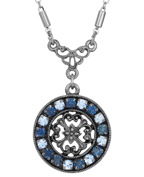 Crystal Round Pendant Necklace