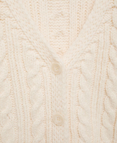 Women's Buttoned Knit Braided Cardigan