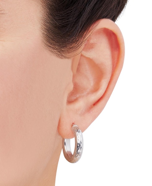 Textured Tube Small Hoop Earrings, 20mm, Created for Macy's