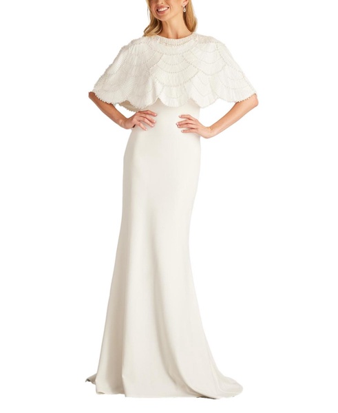 Women's Reba Embellished Cape Overlay Bridal Gown