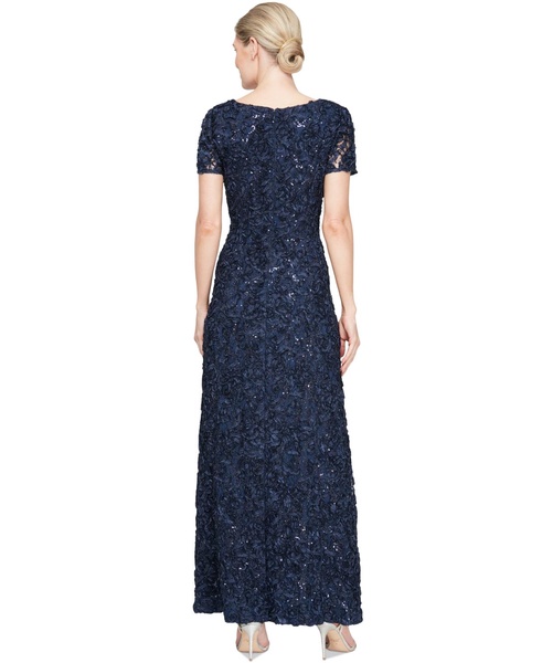 Women's Soutache Sequinned A-Line Dress