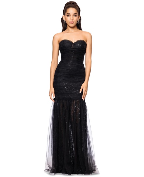 Women's Sequined Lace Corset Gown