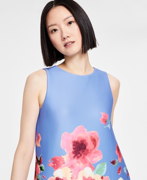 Petite Cascading Florals Sleeveless Shift Dress