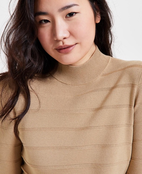 Women's Mock Neck 3/4-Sleeve Sweater