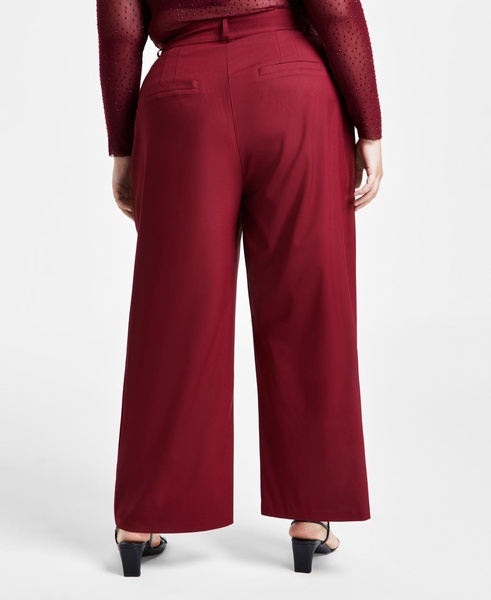 Trendy Plus Size High-Rise Wide-Leg Pants, Created for Macy's