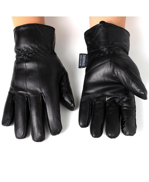 Mens Touch Screen Gloves Leather Thermal Lined Phone Texting Gloves