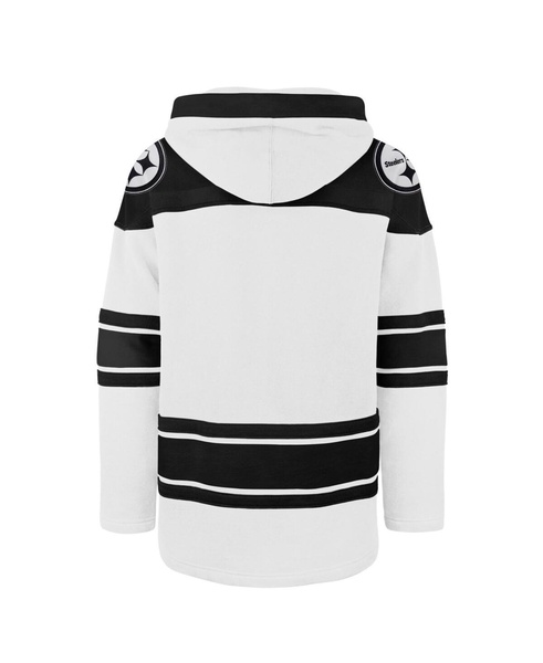 Men's White Pittsburgh Steelers After Image Superior Lacer Pullover Hoodie