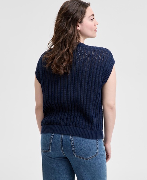 Women's Open-Knit Button-Front Cardigan Sweater, Regular & Petite, Exclusively at Macy's