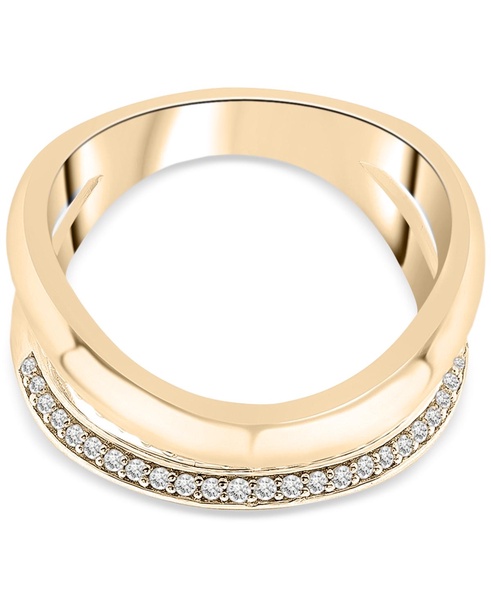 Diamond Double Row Openwork Abstract Statement Ring (1/4 ct. t.w.) in Gold Vermeil or Sterling Silver, Created for Macy's